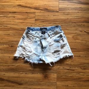 Ripped cutoff shorts